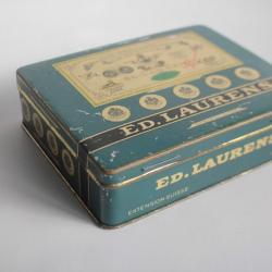 Boite a cigarettes ED. LAURENS Bleu Khédive Suisse tôle lithographiée tabac