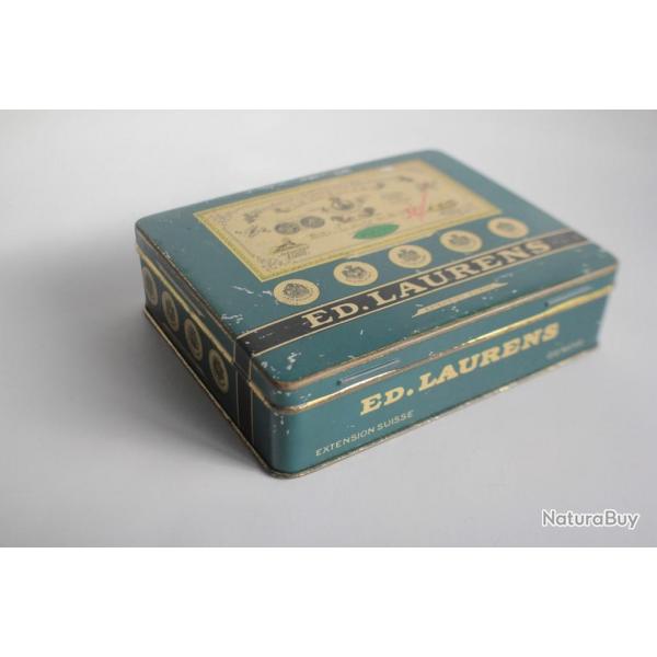 Boite a cigarettes ED. LAURENS Bleu Khdive Suisse tle lithographie tabac