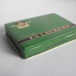 Boite a cigarettes tôle lithographiée ED. LAURENS Vert Khédive Suisse