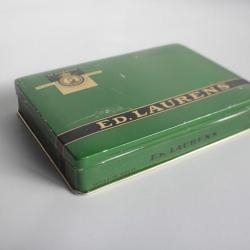 Boite a cigarettes ED. LAURENS Vert Khédive Suisse tôle lithographiée tabac