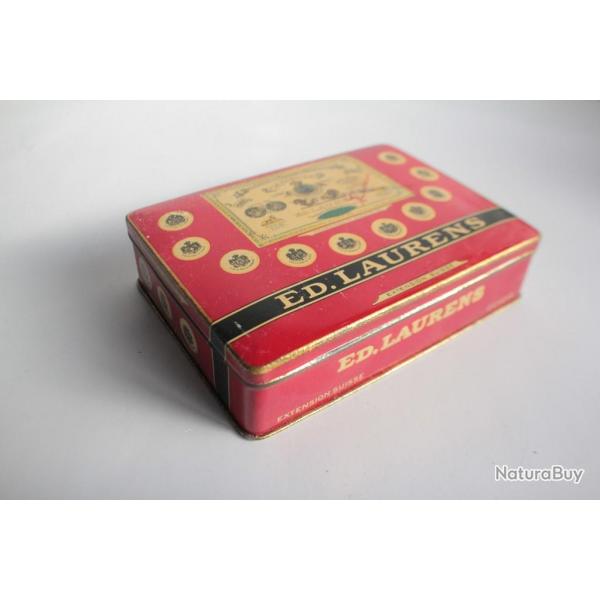 Boite a cigarettes ED. LAURENS Rouge Khdive Suisse tle lithographie tabac