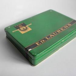 Boite a cigarettes ED. LAURENS Vert Khédive Suisse tôle lithographiée tabac