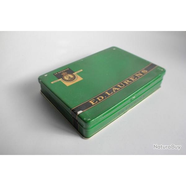 Boite a cigarettes ED. LAURENS Vert Khdive Suisse tle lithographie tabac