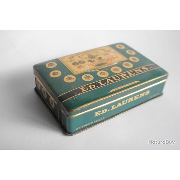 Boite a cigarettes ED. LAURENS Bleu Khdive Suisse tle lithographie tabac