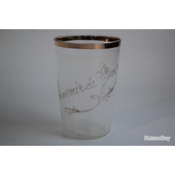 Ancien verre maill Souvenir de Gex