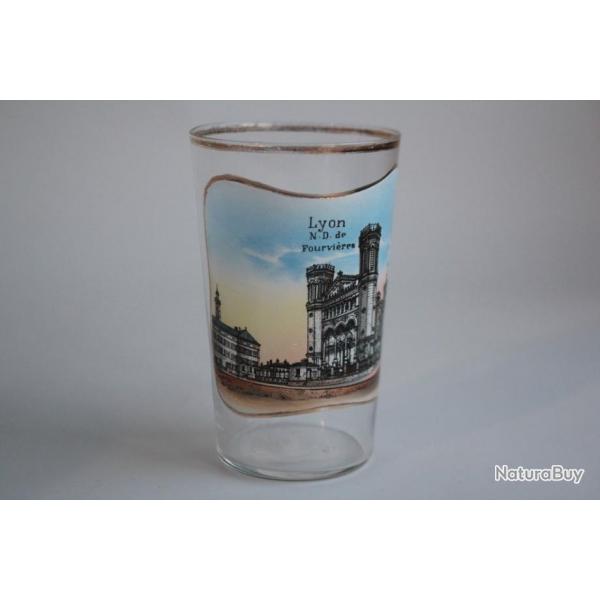 Ancien verre maill Souvenir Lyon Notre-Dame de Fourvires