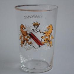 Ancien verre émaillé Souvenir de Strasbourg Armoiries