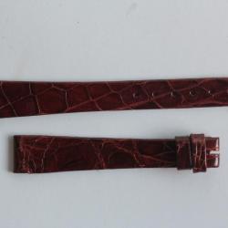 Bracelet montre Universal Genève croco marron 13 mm vintage