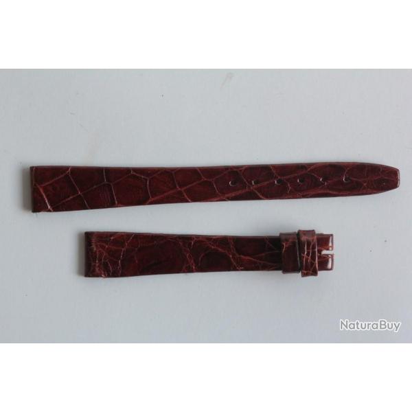 Bracelet montre Universal Genve croco marron 13 mm vintage
