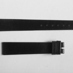 Bracelet montre Universal Genève noir 15 mm vintage