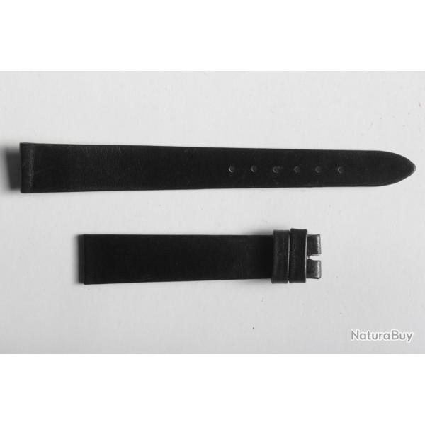 Bracelet montre Universal Genve noir 15 mm vintage