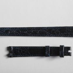 Bracelet montre Universal Genève croco bleu marine 13 mm
