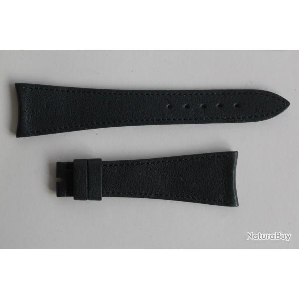 Bracelet montre Universal Genve cuir bleu marine 22 mm vintage