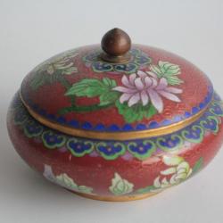 Boite bonbonnière émaux cloisonnés Chine