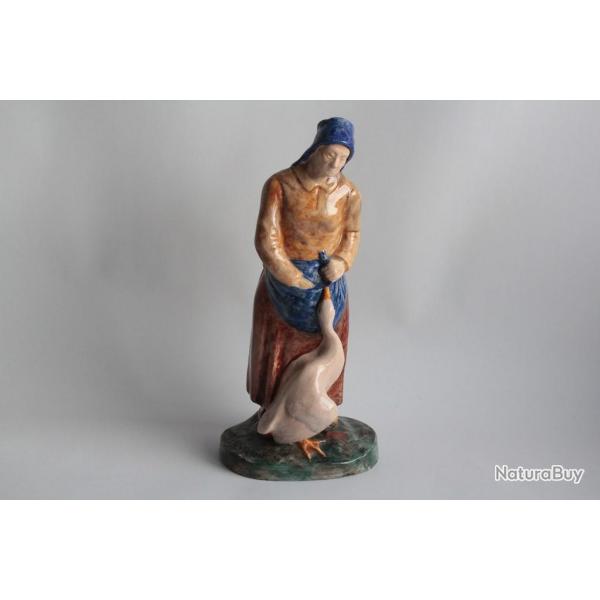 Charles VIRION Femme  l'Oie cramique