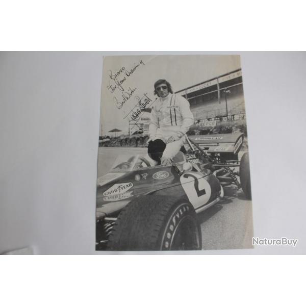 Affiche automobile F1 Jackie stewart avec un envoie sign