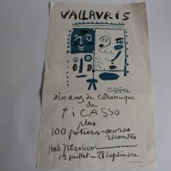 Lithographie Pablo Picasso D'après Vallauris 10 ans de céramique 1958