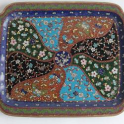 Plateau émaux cloisonnés Japon