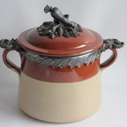 Terrine grès métal argenté Légumes Carottes