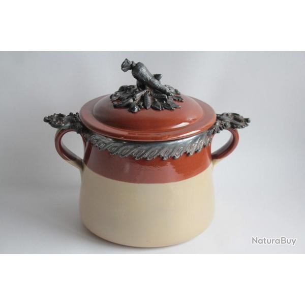 Terrine grs mtal argent Lgumes Carottes