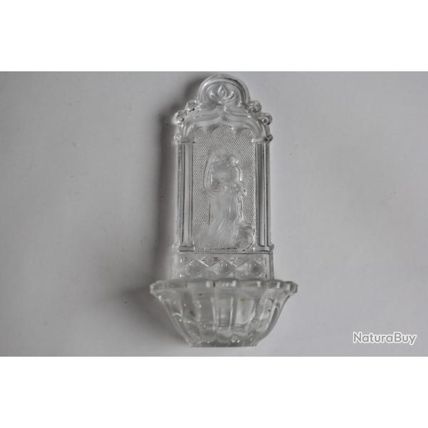 Bnitier verre Vierge  l'enfant