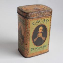 Boîte à chocolat cacao tôle lithographiée Bensdorp amsterdam