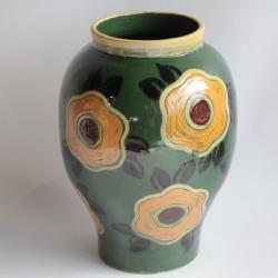 Paul Ami BONIFAS Grand Vase terre vernissée Ferney Voltaire