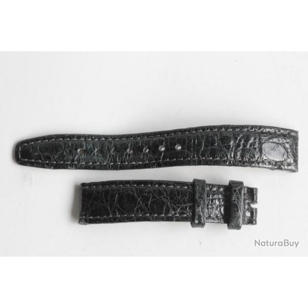 Bracelet montre Fridrich croco noir 16 mm