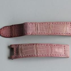 CARTIER Bracelet montre croco rose 18 mm