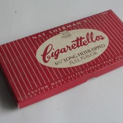 Boîte à cigarettes carton Nat Sherman's White cigarettellos full flavor