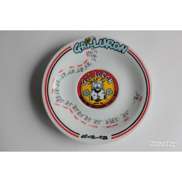 Assiette cramique Gai-Luron Gotlib Fluide glacial