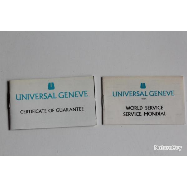 Garantie montre Universal Genve