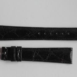 Bracelet montre Watches of Switzerland croco noir 17 mm
