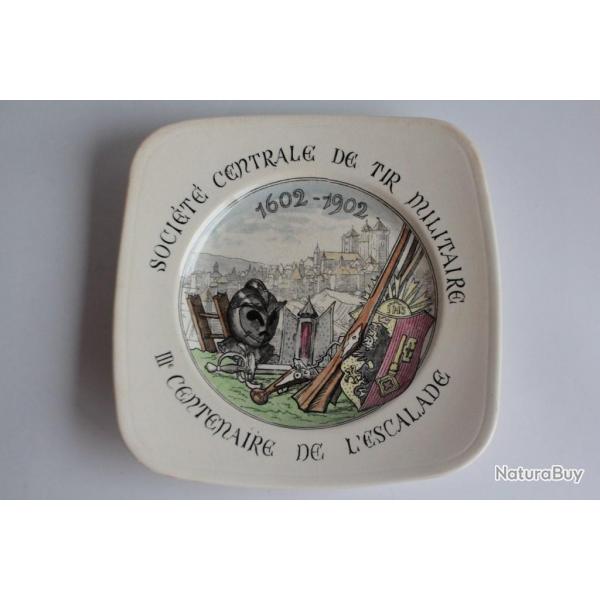 Assiette de tir Militaire IIIe Centenaire Escalade Genve Suisse