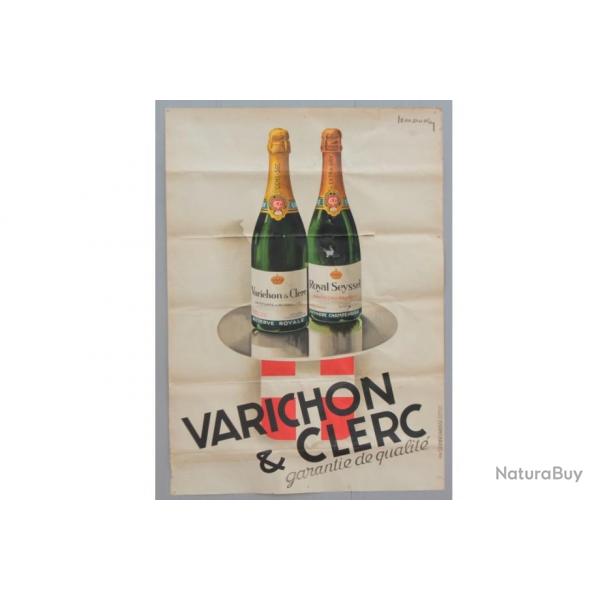 DUPIN Lon Affiche Lithographie Vin Varichon & Clerc Royal Seyssel