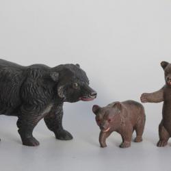 Ours Oursons Elastolin Hausser composition Jouet