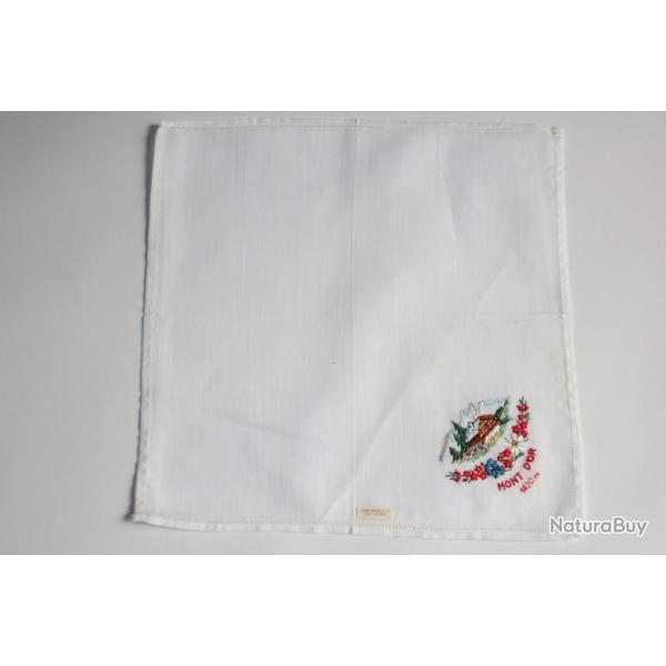 Mouchoir brod coton Mont d'Or