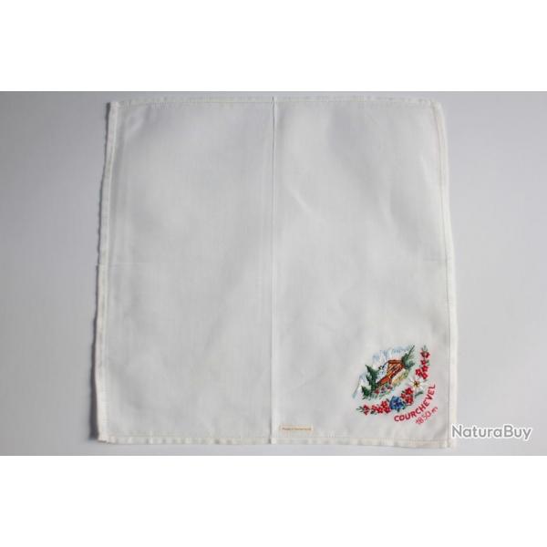 Mouchoir brod coton Courchevel