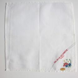 Mouchoir brodé coton Col de la Colombière Alpes