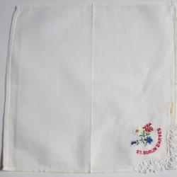 Mouchoir brodé coton St Sorlin d'Arves Savoie