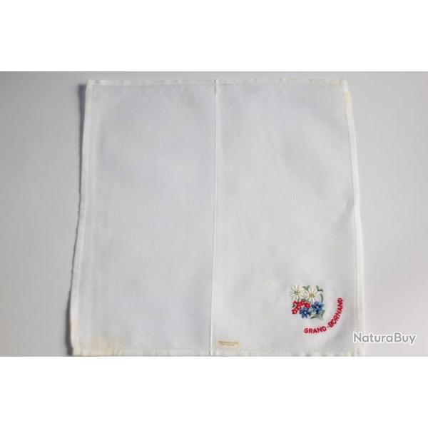 Mouchoir brod coton Grand-Bornand