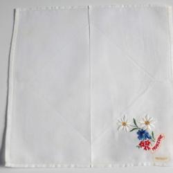 Mouchoir brodé coton Morzine Alpes