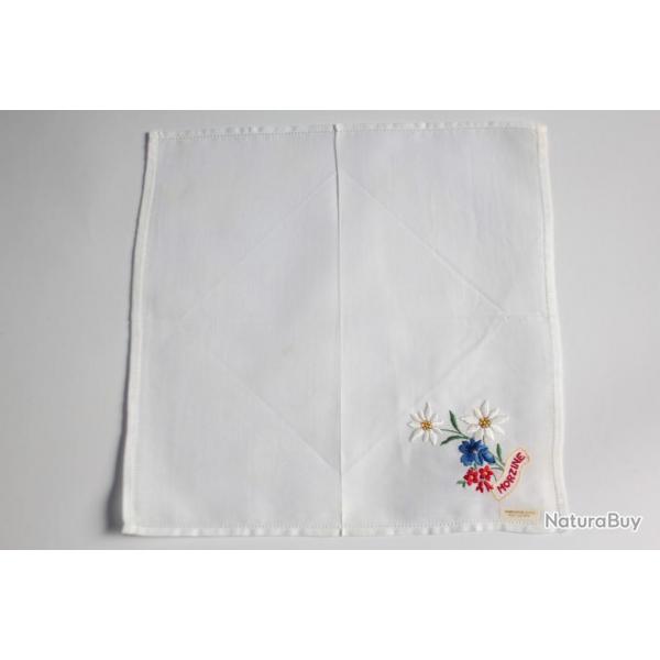 Mouchoir brod coton Morzine Alpes