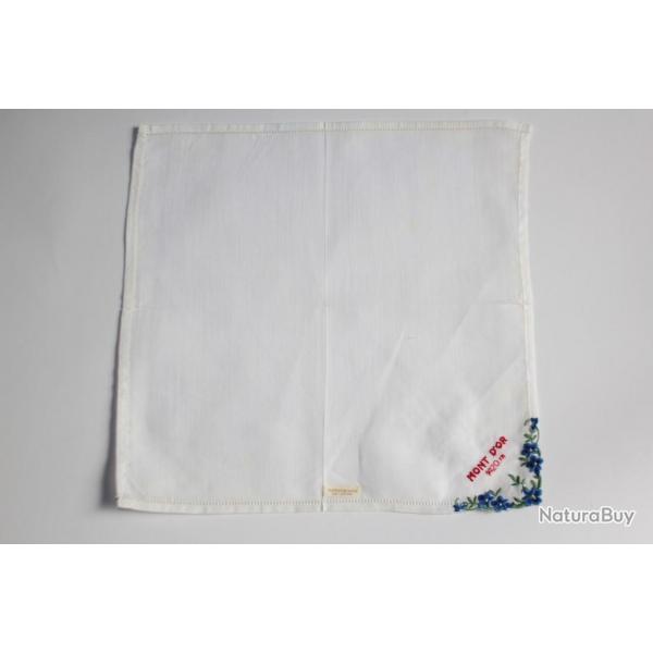 Mouchoir brod coton Mont d'Or
