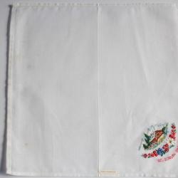 Mouchoir brodé coton St Sorlin d'Arves Savoie
