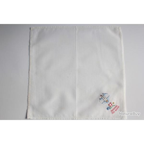 Mouchoir brod coton Thonon les Bains Haute-Savoie