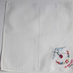 Mouchoir brodé coton Le Brevent Chamonix