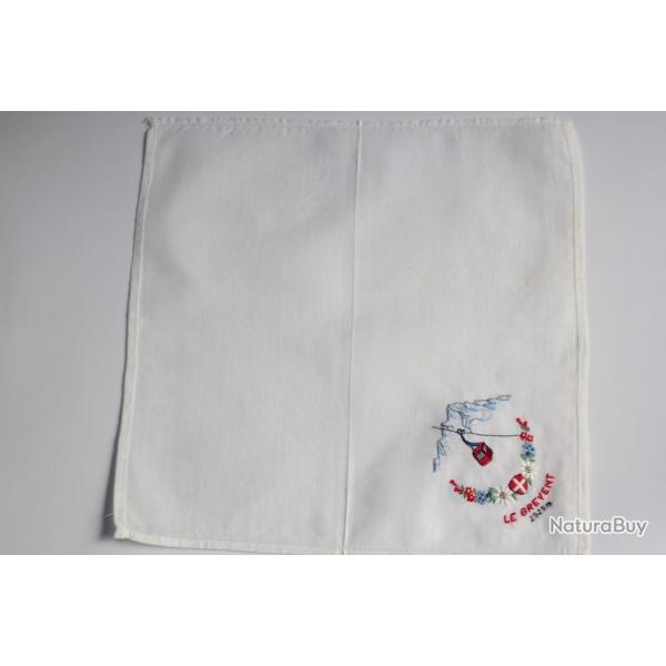 Mouchoir brod coton Le Brevent Chamonix