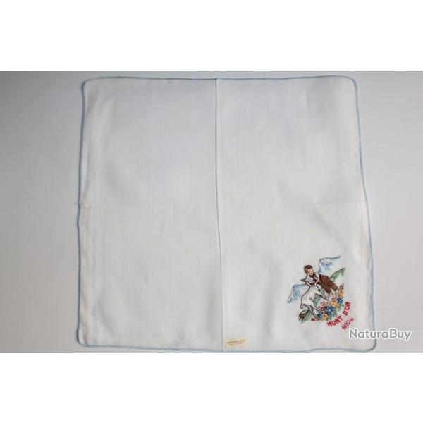 Mouchoir brod coton Mont d'Or
