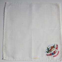 Mouchoir brodé coton Pralognan Savoie